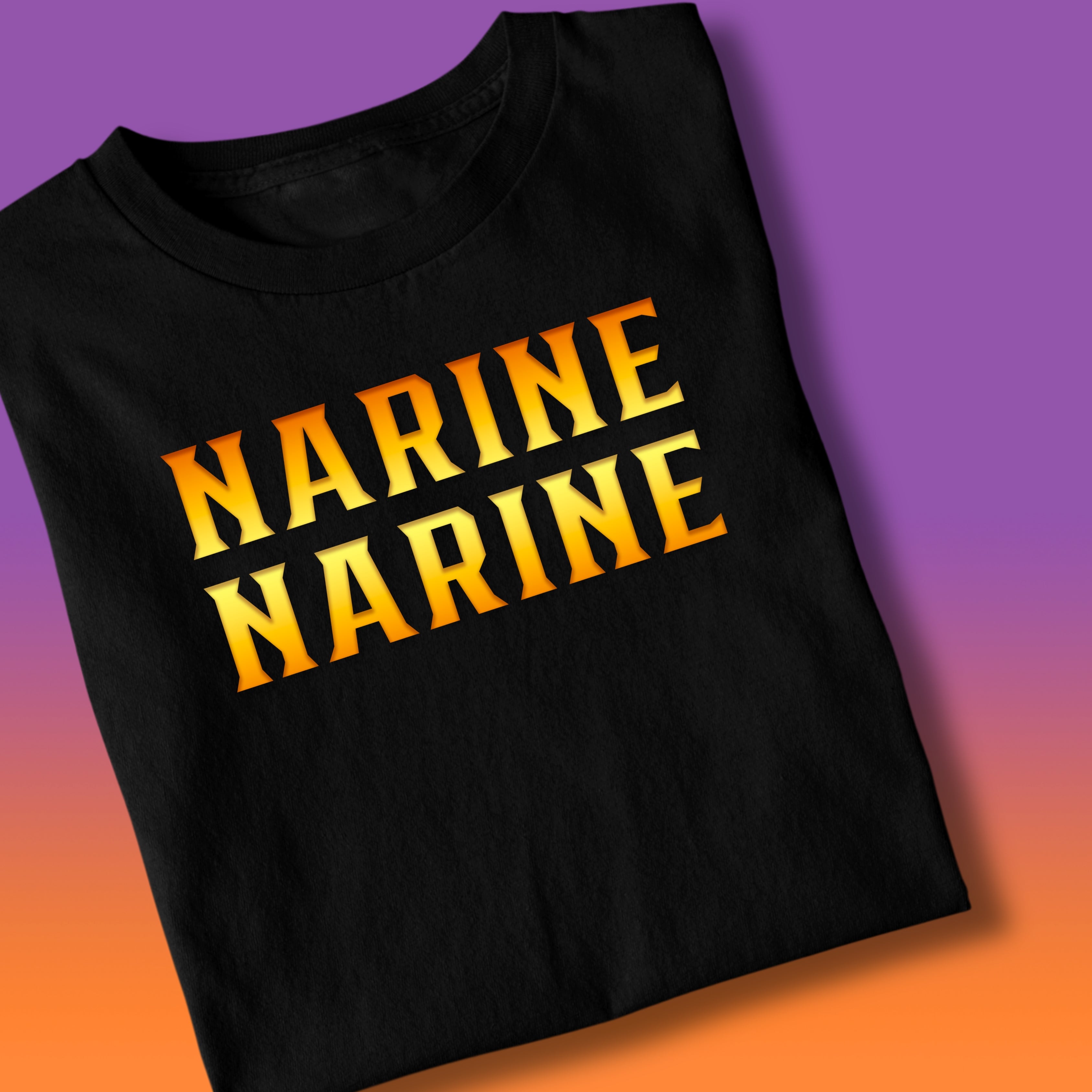 Narine Narine Unisex KKR Black Tshirt