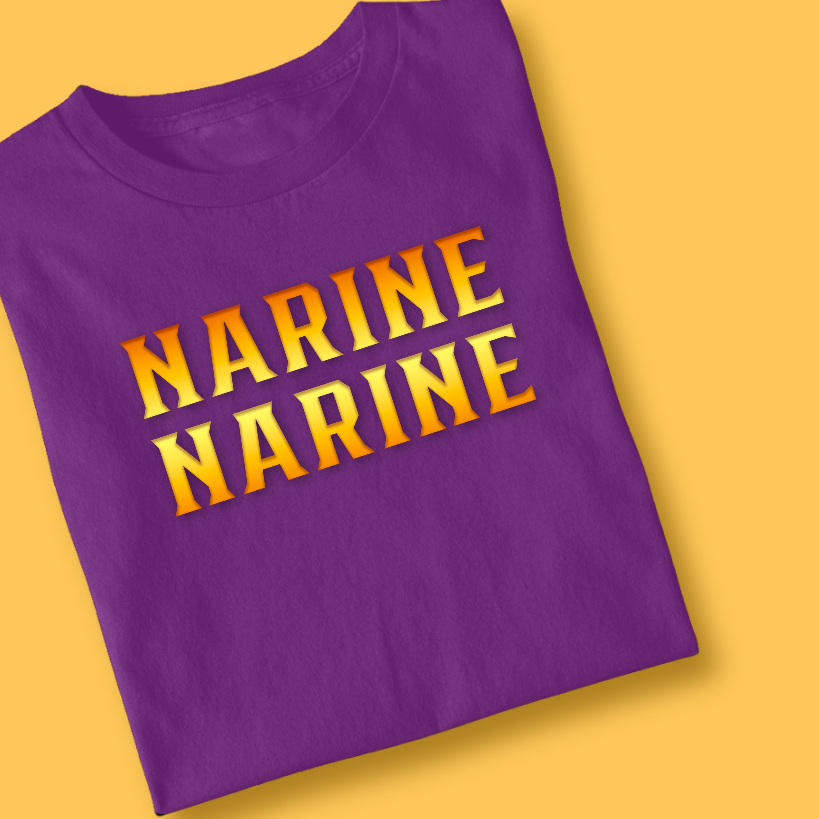 Narine Narine Unisex KKR Black Tshirt