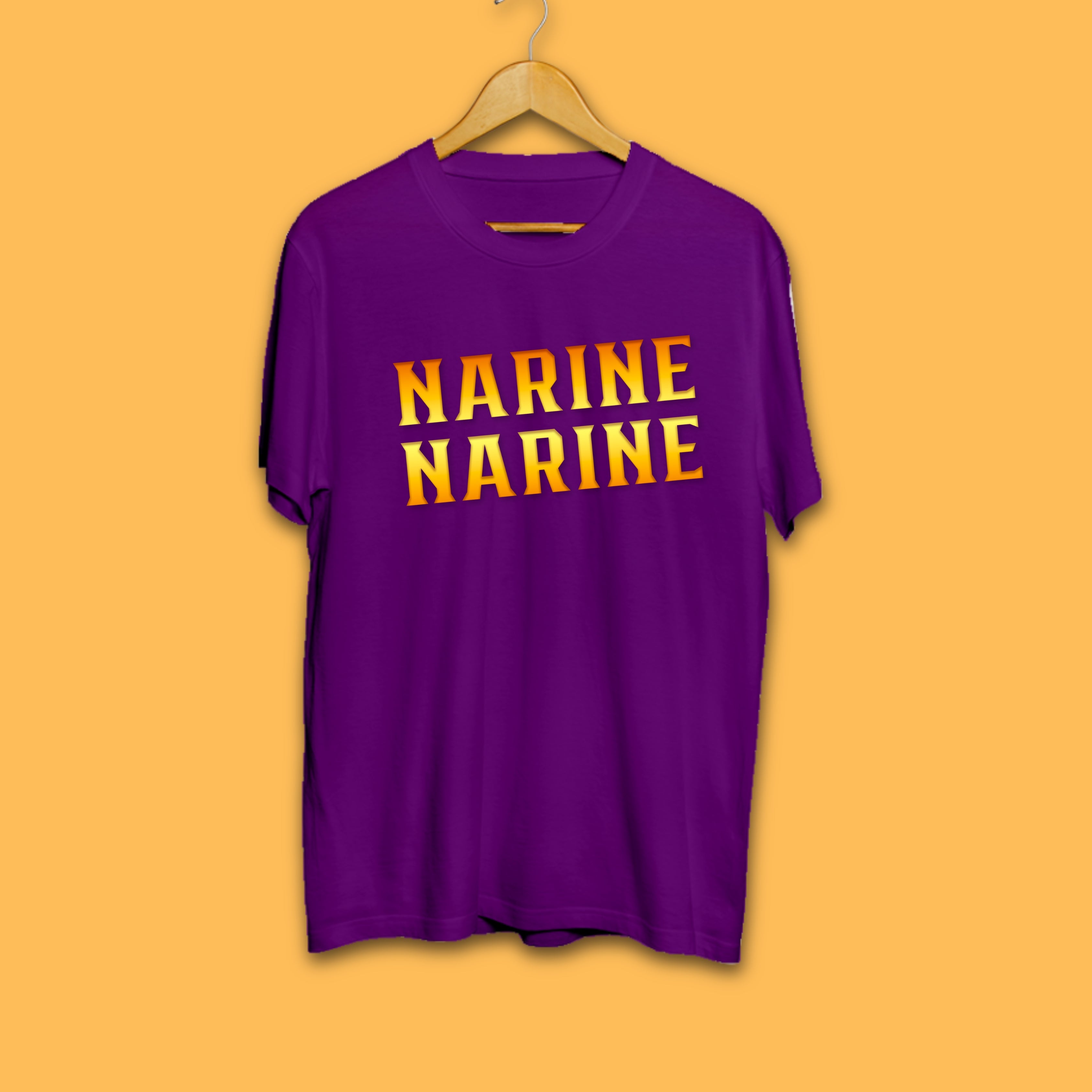 Narine Narine Unisex KKR Black Tshirt
