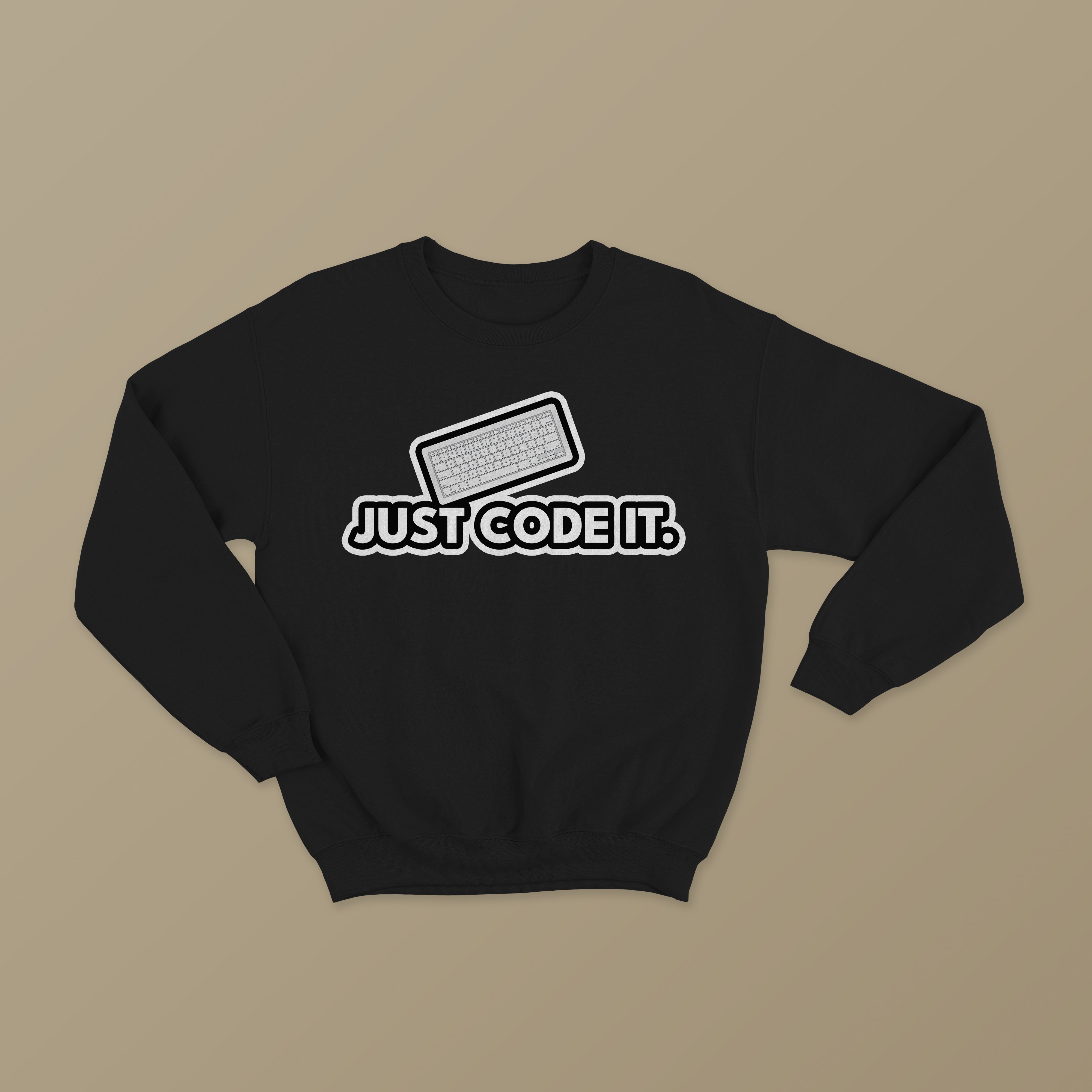 Just Code It Unisex Black Sweatshirt