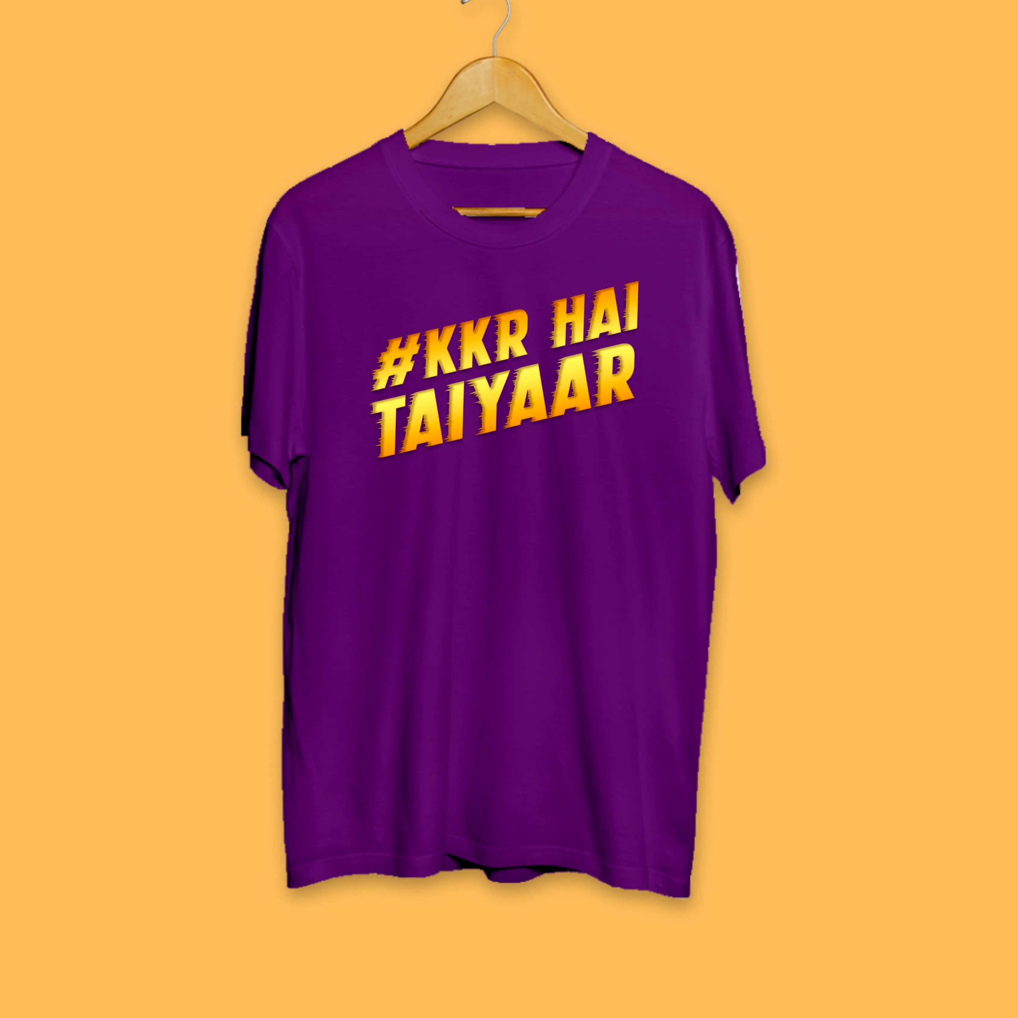 KKR Hai Taiyaar Unisex IPL Printed Tshirt