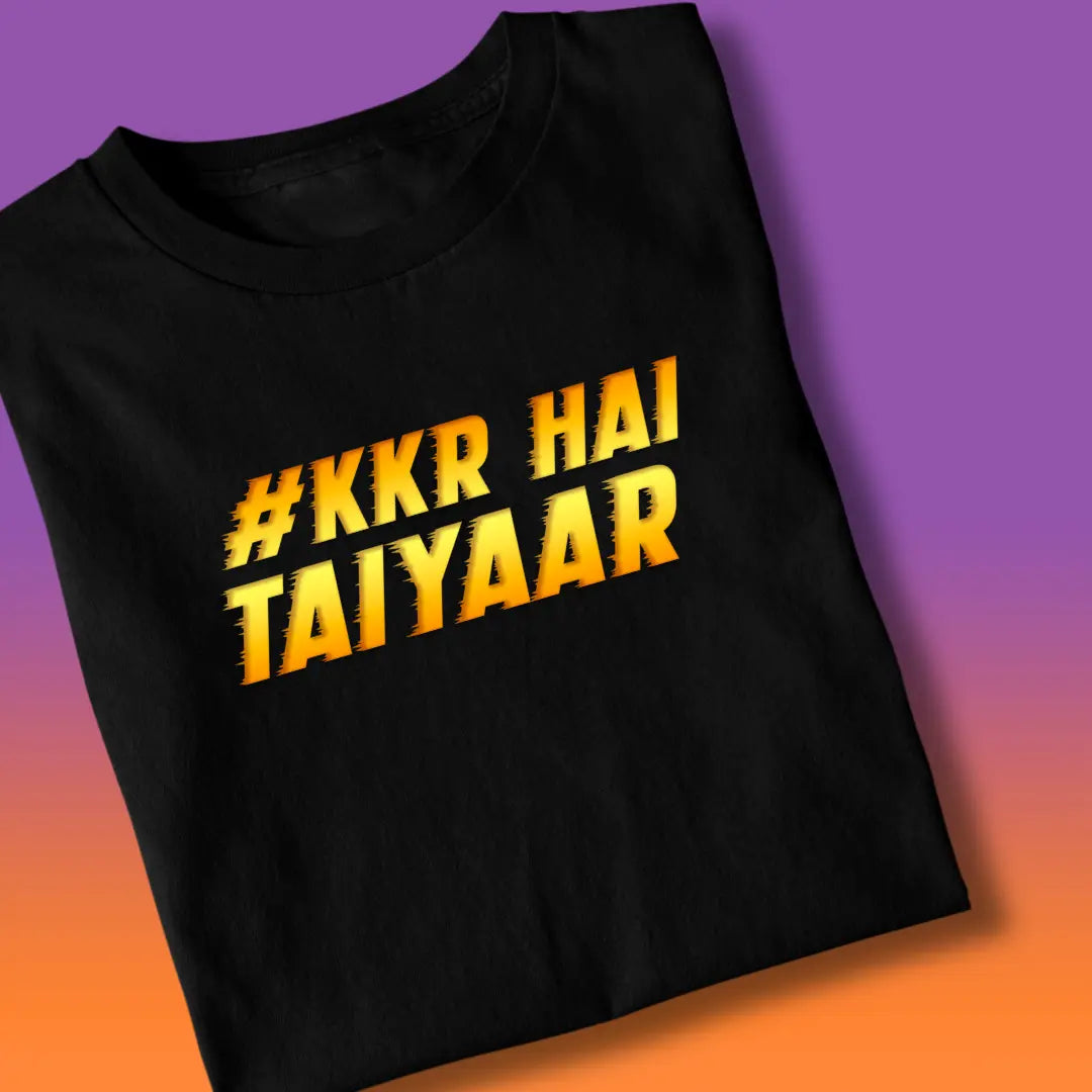 KKR Hai Taiyaar Unisex IPL Printed Tshirt