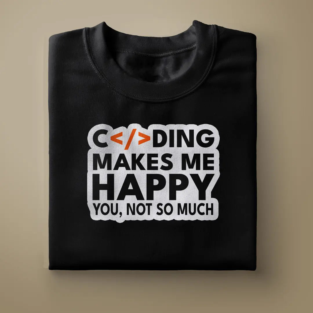 Coding Unisex Black Sweatshirt