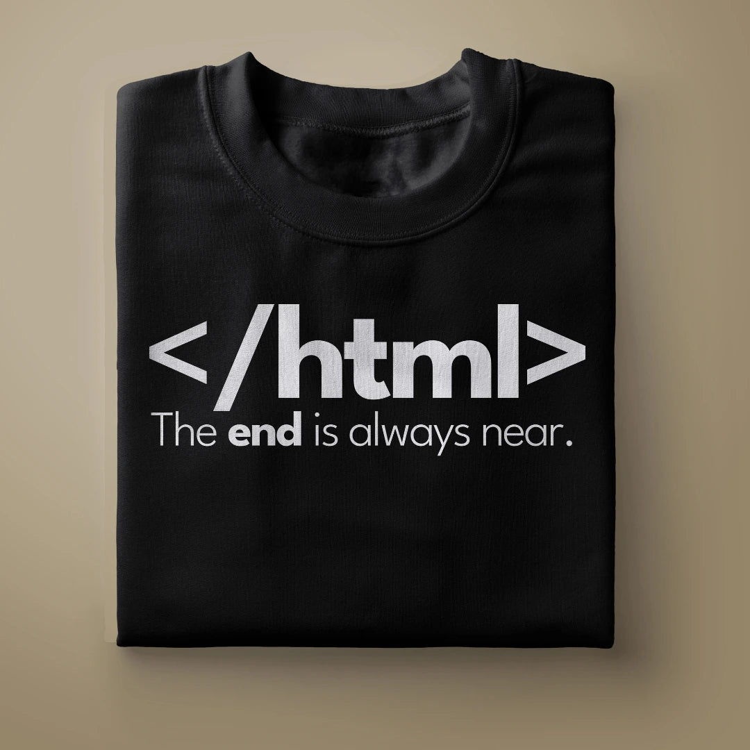 <HTML> Unisex Black Sweatshirt